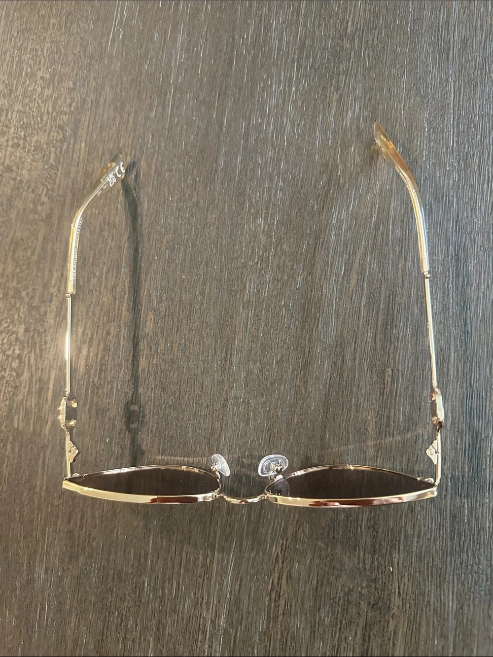 Le Specs the Soirée Cat Eye Gold Frame Sunglasses with Brown Lenses